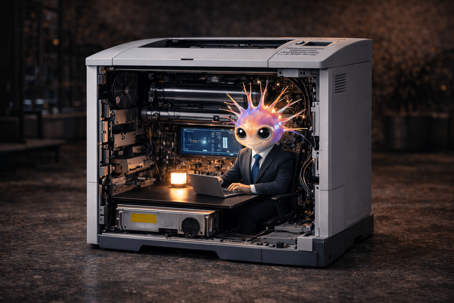 The neuron at his boardroom table